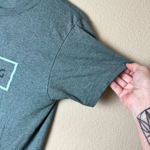 BILLABONG Green Heathered Logo Graphic T Shirt Size Small - Picture 4 of 8